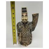 Carved Vintage Faux Ivory or Bone Oriental Figure #5
