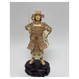 Carved Vintage Faux Ivory or Bone Japanese Samurai Figure #2