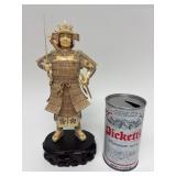 Carved Vintage Faux Ivory or Bone Japanese Samurai Figure #2
