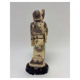 Carved Vintage Faux Ivory or Bone Oriental Figure #7