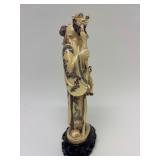 Carved Vintage Faux Ivory or Bone Oriental Figure #7