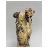 Carved Vintage Faux Ivory or Bone Oriental Figure #7