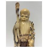 Carved Vintage Faux Ivory or Bone Oriental Figure #7
