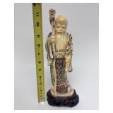 Carved Vintage Faux Ivory or Bone Oriental Figure #7