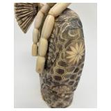 Carved Vintage Faux Ivory or Bone Oriental Figure #6