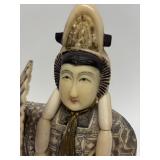 Carved Vintage Faux Ivory or Bone Oriental Figure #6