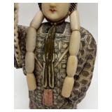 Carved Vintage Faux Ivory or Bone Oriental Figure #6