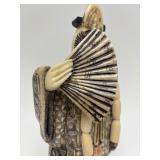 Carved Vintage Faux Ivory or Bone Oriental Figure #6