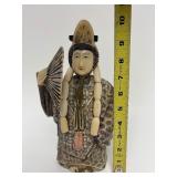 Carved Vintage Faux Ivory or Bone Oriental Figure #6