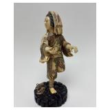 Carved Vintage Faux Ivory or Bone Oriental Figure #4