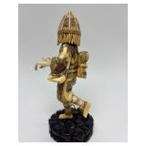 Carved Vintage Faux Ivory or Bone Oriental Figure #4