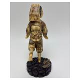 Carved Vintage Faux Ivory or Bone Oriental Figure #4