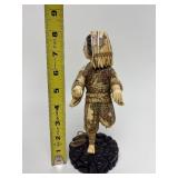 Carved Vintage Faux Ivory or Bone Oriental Figure #4