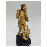 Carved Vintage Faux Ivory or Bone Oriental Figure #11