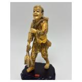 Carved Vintage Faux Ivory or Bone Oriental Figure #11