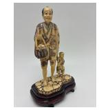 Carved Vintage Faux Ivory or Bone Oriental Figure #8