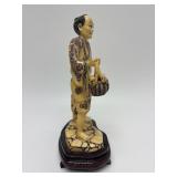 Carved Vintage Faux Ivory or Bone Oriental Figure #8