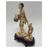 Carved Vintage Faux Ivory or Bone Oriental Figure #8
