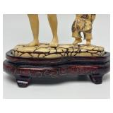 Carved Vintage Faux Ivory or Bone Oriental Figure #8