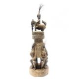 Old African Tribal Large Equestrian Vessel