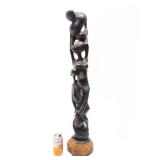 Excellent Large Vintage Carved Hardwood Makonde Spirit Sculpture #3
