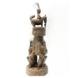 Old African Tribal Large Equestrian Vessel