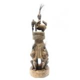 Old African Tribal Large Equestrian Vessel