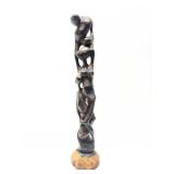 Excellent Large Vintage Carved Hardwood Makonde Spirit Sculpture #3