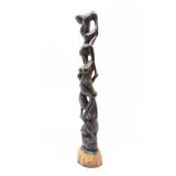Excellent Large Vintage Carved Hardwood Makonde Spirit Sculpture #3
