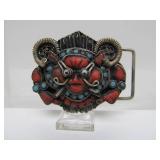 Old Jeweled Silver Tibetan Buckle