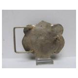 Old Jeweled Silver Tibetan Buckle