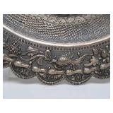 Spectacular Signed Antique Chinese Export Silver Platter