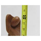 Hand Carved Signed Modernist Wood Figural Sculpture by Artist Luis Potosi