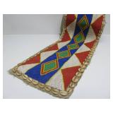 Excellent Old Large Yoruba Beaded Sash or Large Belt w/Cowries #1