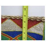 Excellent Old Large Yoruba Beaded Sash or Large Belt w/Cowries #1