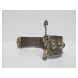 Ornate Old Middle Eastern Dhofar Bracelet w/Screw Clasp