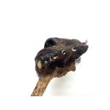 Genuine Papua New Guinea Sepik River Cassowary Bone Dagger w/Head