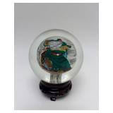 Reverse Painted Chinese Crystal Ball