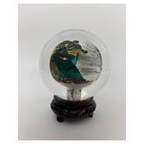 Reverse Painted Chinese Crystal Ball