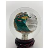 Reverse Painted Chinese Crystal Ball