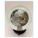 Reverse Painted Chinese Crystal Ball