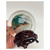 Reverse Painted Chinese Crystal Ball