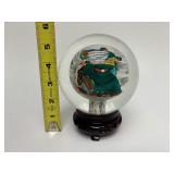 Reverse Painted Chinese Crystal Ball