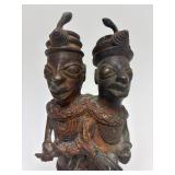 Antique African Bronze Conjoined Figural Sculpture