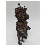 Antique African Bronze Conjoined Figural Sculpture