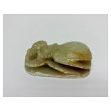 Old Carved Jade-Like Stone Amulet