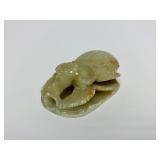Old Carved Jade-Like Stone Amulet