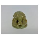 Old Carved Jade-Like Stone Amulet