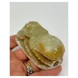 Old Carved Jade-Like Stone Amulet