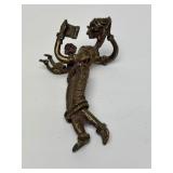 Old Vintage Heavy Bronze Sculpture of a Mother & Child